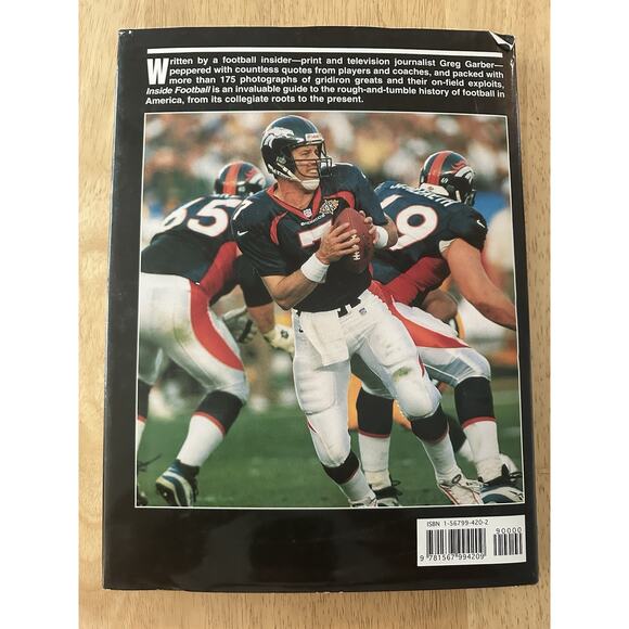 Inside Football Greg Garber HC/DJ/1998 Metro Books Football NFL History - Picture 2 of 16